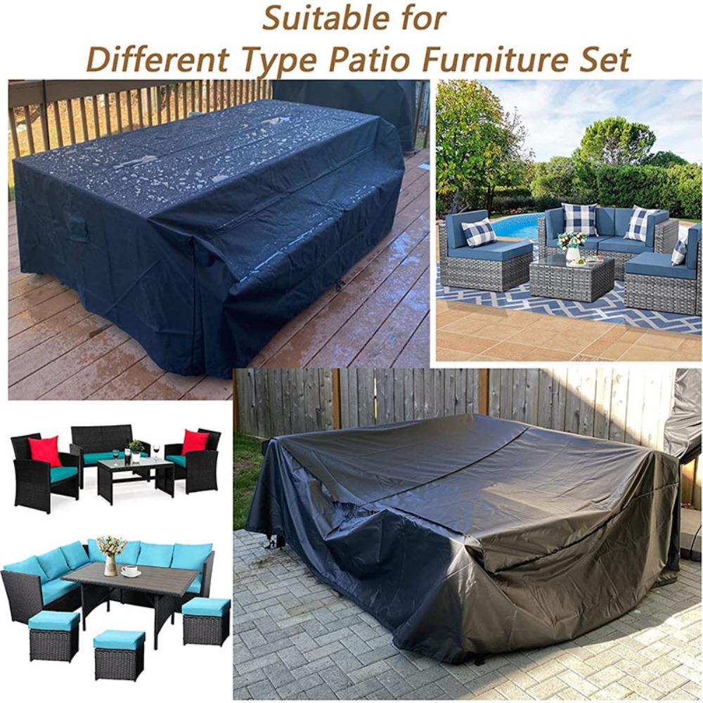 Outdoor Chair Cover & Sofa Table Cover, Garden Furniture Protection from Rain, Snow, Dust