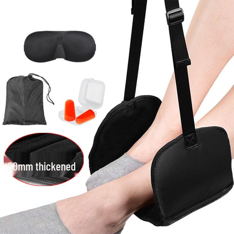 Portable Airplane Foot Hammock for Long-Distance Travel and Office Use