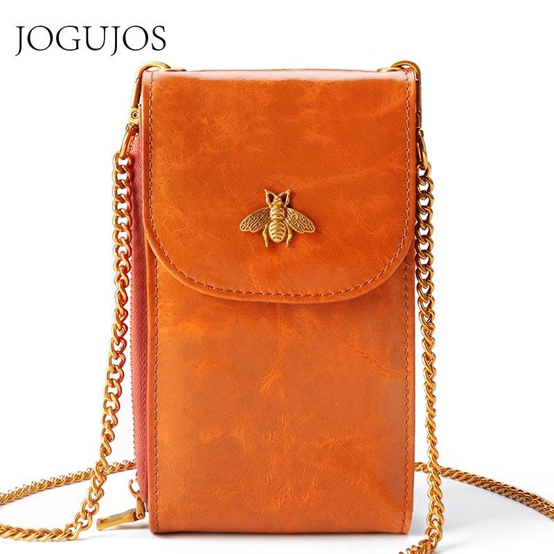 

Retro fashion leather mobile phone bag first layer cowhide simple women s bag shoulder bag women s messenger bag mini bag