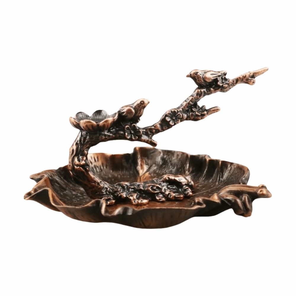 

Chinese Copper Backflow Incense Burner Frog Shaped Plum Branch Copper Incense Holder Lotus Leaf Fragrance Holder Home Decor червоний