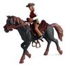 Jucărie TOPINCN Călărie Cowboy, Foarte Realistă, Culori Strălucitoare, Potrivită pentru Figurine de Masă pentru Copii, Plastic, Sigură, Detalii Realiste, 1 Bucată (Negru