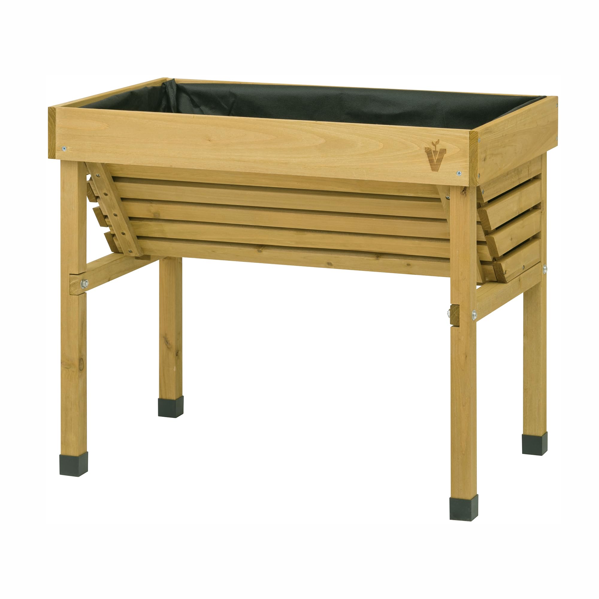 

Takasho Vegetable Planter Home Vegetable Trug Wall Hugger Compact Ocher Wooden Flower Pot Flower Home Garden Natural Wood Polypropylene VGT-WH04F