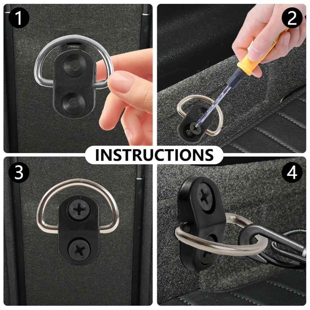 Flat Screen Net Fixings Clips Ring Loop Tie Down Hook Part Fixings D-type Pull Ring  SUV Pickup