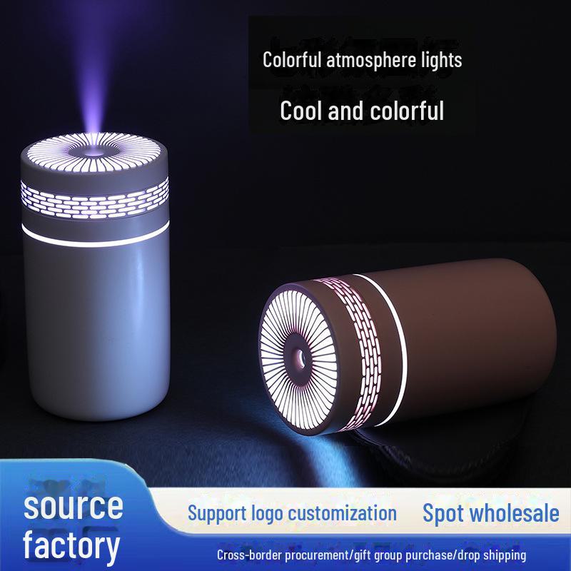 USB Portable Humidifier: Multi-Color Light, Large Mist, Home & Car Air Purifier