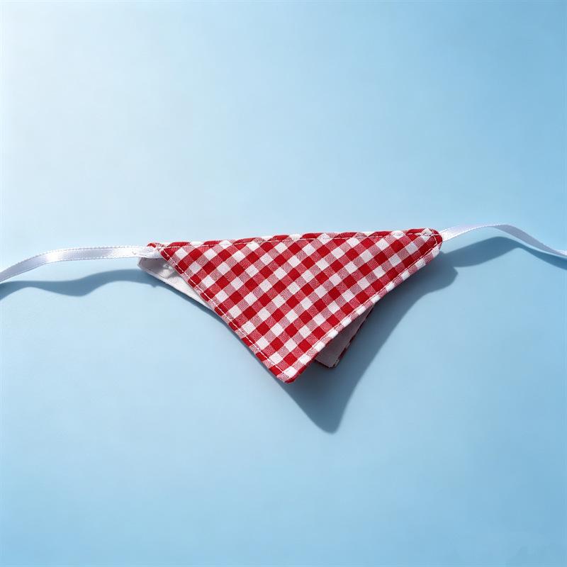 Baby Doll Triangle Scarf and Bib - Plaid/Solid Color Options