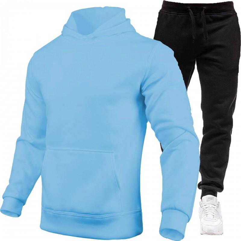 Mens Casual Hoodie Sweatshirt Tracksuit Set Long Sleeve Sportswear Outfit