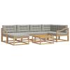 Outdoor Sofa Set 7 pcs White and Light Grey
