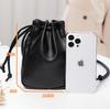 NICE SELECTION Mini-Kordelzug-Umhängetasche für Damen, Mini-Tasche, Kordelzug-Umhängetasche mit Smartphone-Tasche, Stilvoll, 2-Wege, Crossbody oder Umhängen