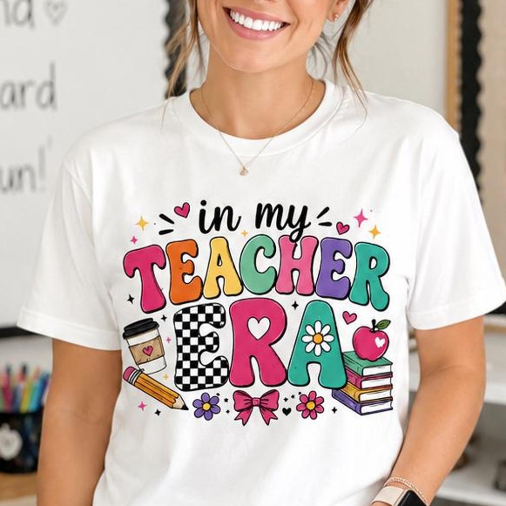 In My Teacher Era Shirt, Teacher T Shirt, Teacher Appreciation Gift, Cute Teacher Tee, Back To School Shirt, Elementary Teacher Shirt