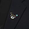 Yutsai Trendy Eye Demon Brooch Alloy Advanced Exaggerated Women Jewelry Accessories Gifts PD2303