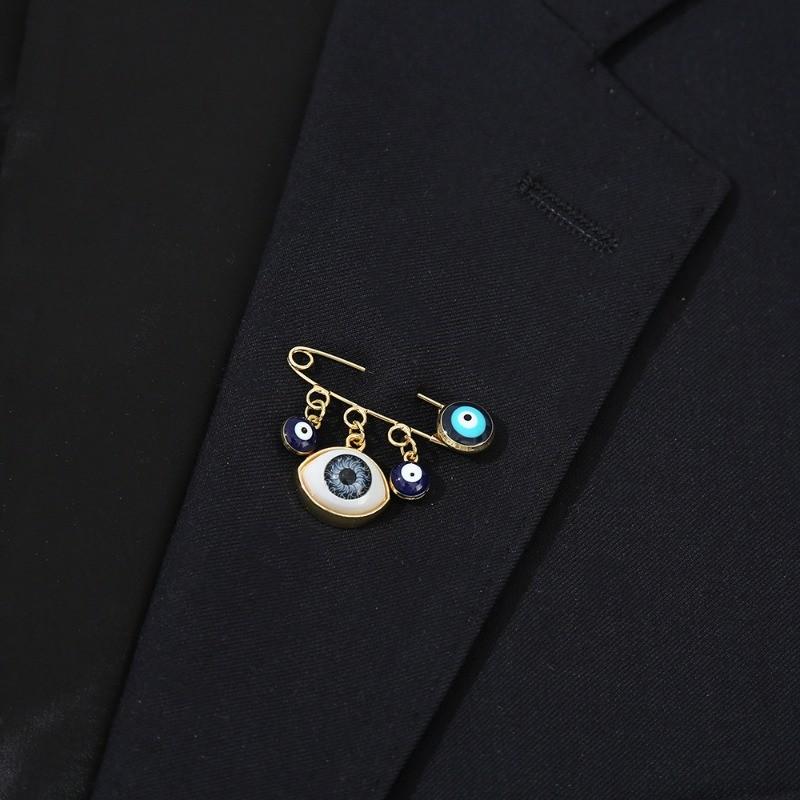 Yutsai Trendy Eye Demon Brooch Alloy Advanced Exaggerated Women Jewelry Accessories Gifts PD2303