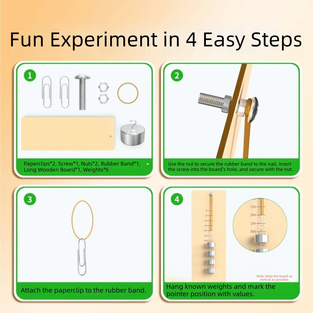 Self-made DIY Physics Experiment Kit Manual Force Gauge  Science Project for Kids