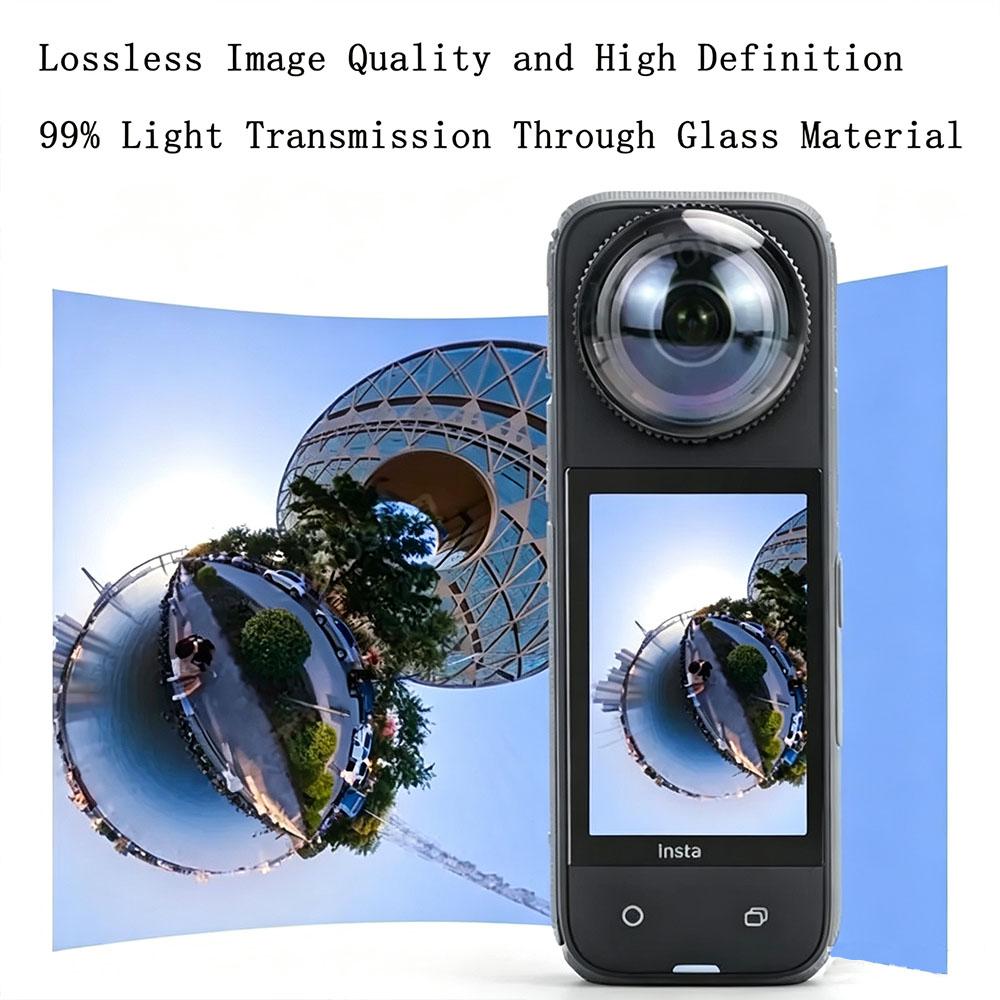 Removable Rotating Lens Guard for Insta360 X5 Plastic & Tempered Glass Standard Protective Lens Cover Action Camera Accessories