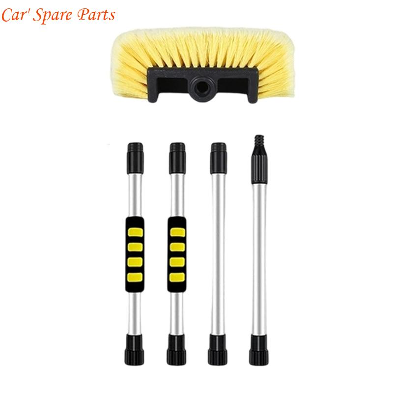 

Y4UA Adjustable Length Water Sprayer Car Cleaning Brush Soft Bristle Scrub Cleaning Mop For Safe Efficient Washing