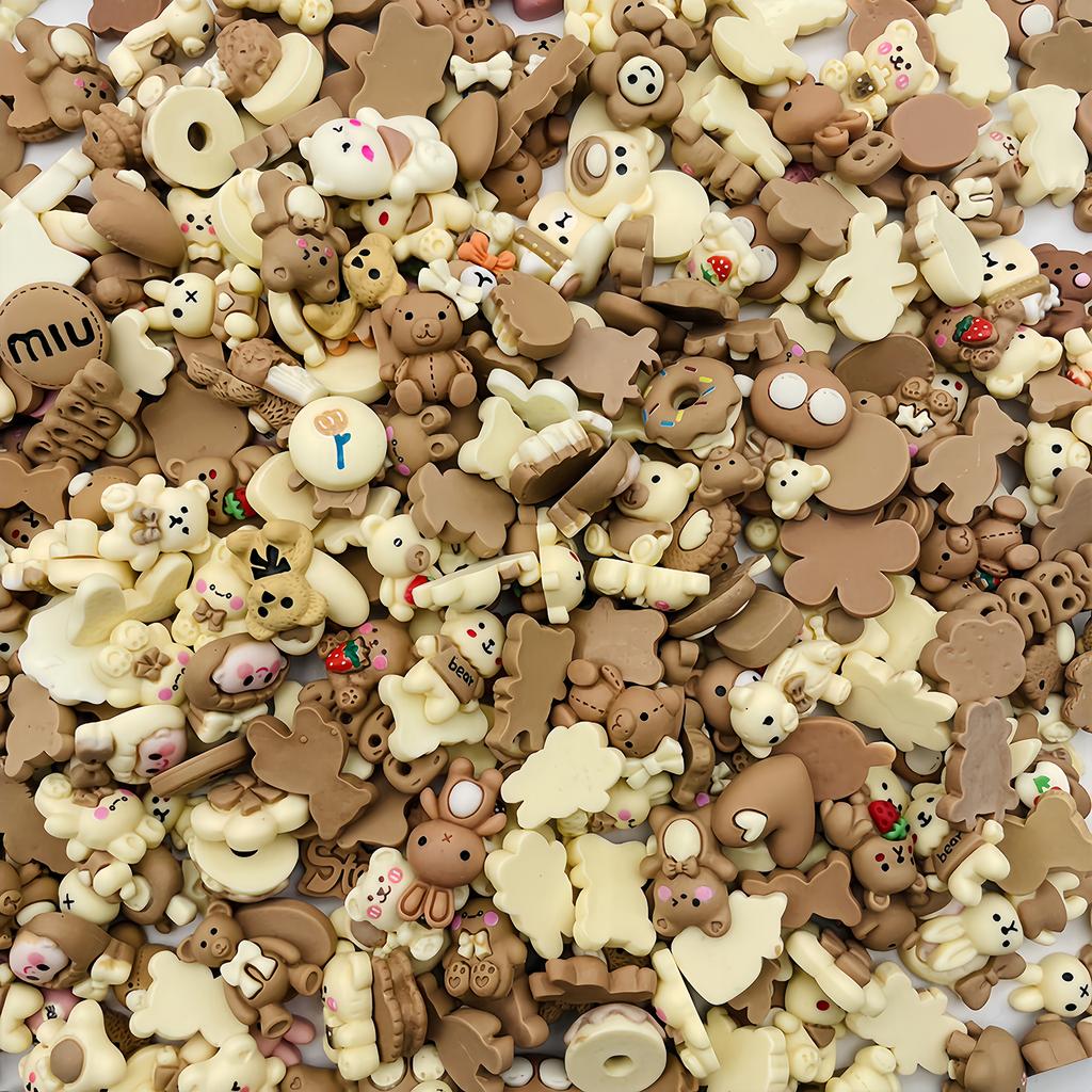 10PCS Cute Resin Candy Charms Blessing Bag Accessories DIY Flatback SLIME Filling Cream Glue Phone Shell Charm Christmas Gift