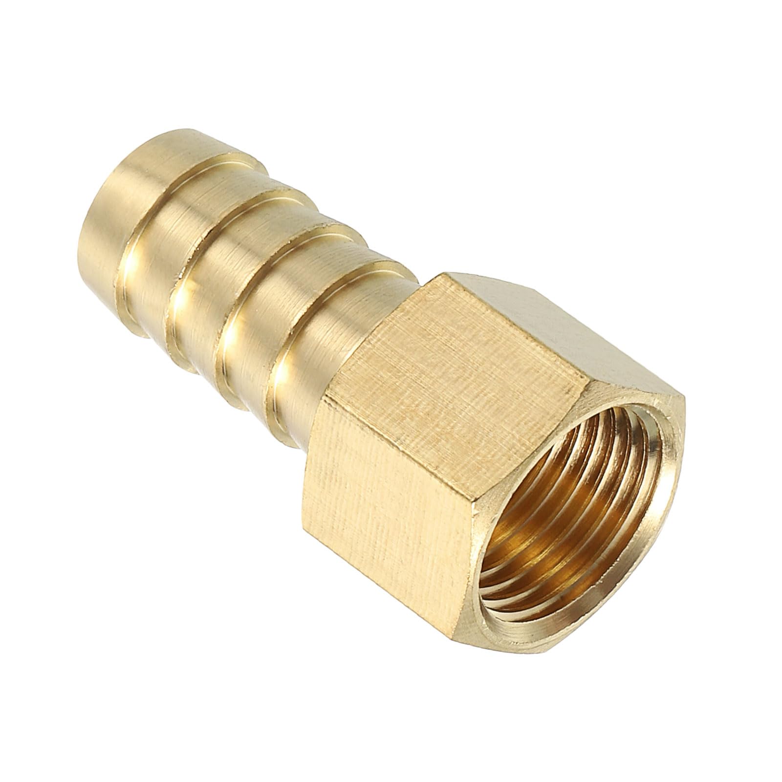 uxcell Brass Hose Barb Fitting 1/2  Barb x 3/8  N Female Brass Barb Pipe 12.7×9.5mm NPT