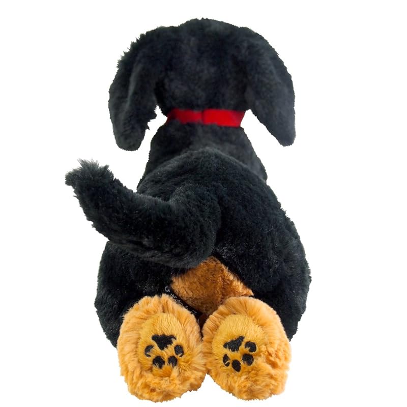 Knee Dog Miniature Dachshund Black Plush Toy S P-3012