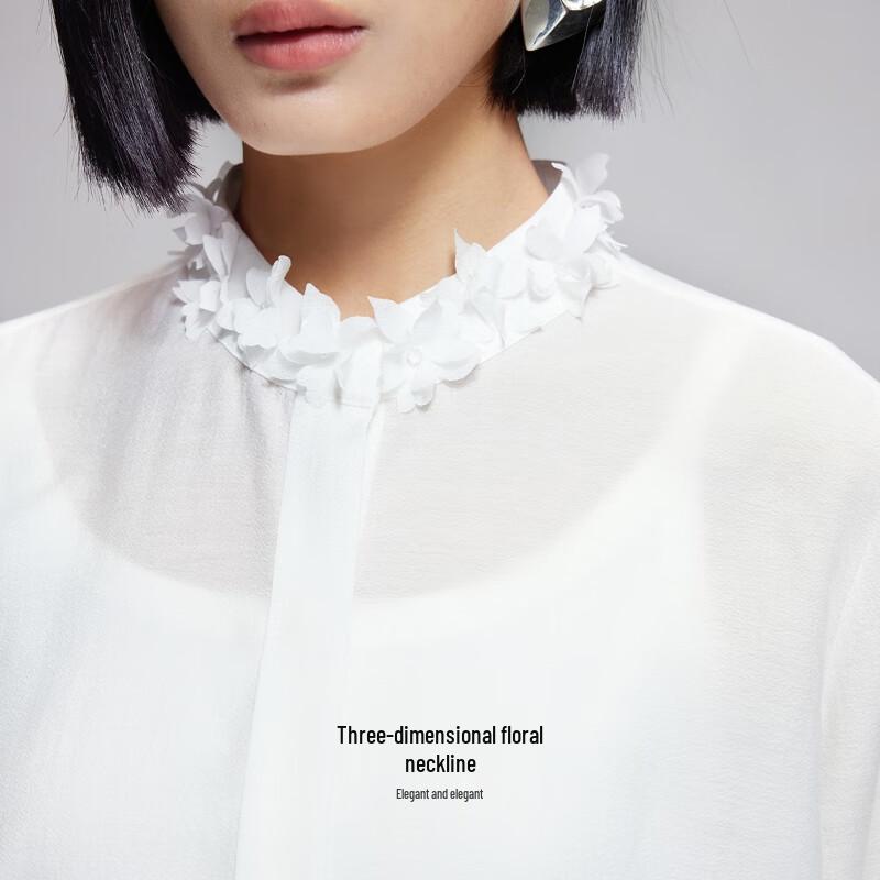 Veromoda Elegant Floral Collar Blouse
