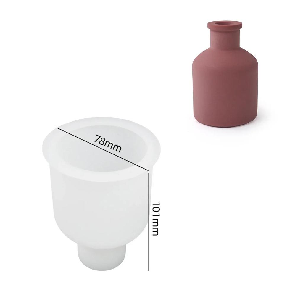 1 Stück DIY Gipszement Vase Silikonform Kreative Duftflaschenform Blumenvasenhersteller Heim Desktop Ornament Herstellungswerkzeug
