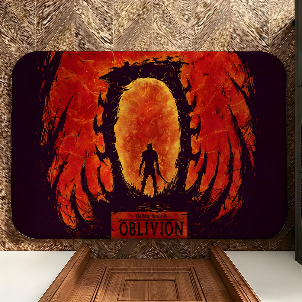Game T-the E-Elder S-Scrolls Floor Mat Soft Flannel Entrance Door Mat Non Slip Absorbent Bathroom Bedroom Floor Rug