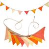 10 Drapeaux 2,6M Fanions en Jute Décoration de Fête de Mariage Banderoles Vintage Accessoire Photo Guirlande pour Maison Baby Shower Carnaval