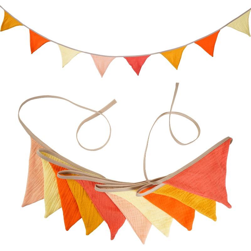 

10 Flags 2.6M Pennant flags Hessian Wedding Party Decor Bunting Vintage Photo Prop Banners Home Baby Shower Carnival Garland