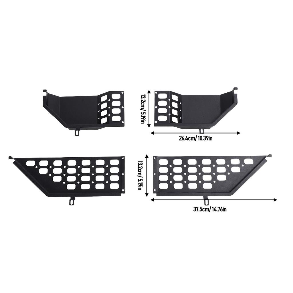 Metal Car Front Door Pocket Storage Box Sturdy Door Side Insert Organizer Box Pockets for Wrangler JL JLU 4XE 2018-2025