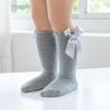 Cute Bows Baby Long Socks Solid Color Soft Cotton Newborn Boys Girls Knee High Socks Anti-slip Infant Toddler Floor Socks