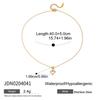 Zora Simple Heart Cross Pendant Necklace with Rhinestones 18K Gold Color Plated Stainless Steel Daily Girl Jewelry