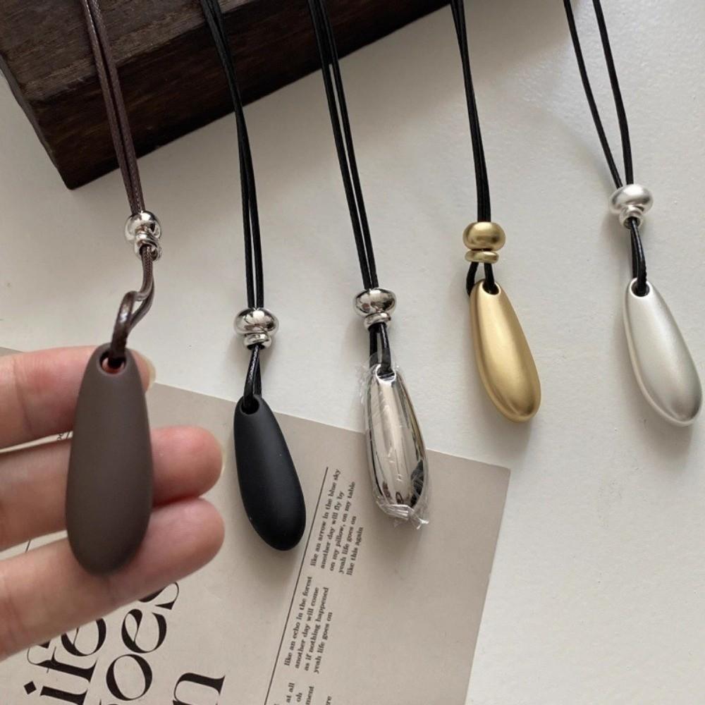 Adjustable Sweater Chain Metal Long Rope Chain Simple Pendant Necklace  Clothing Accessory