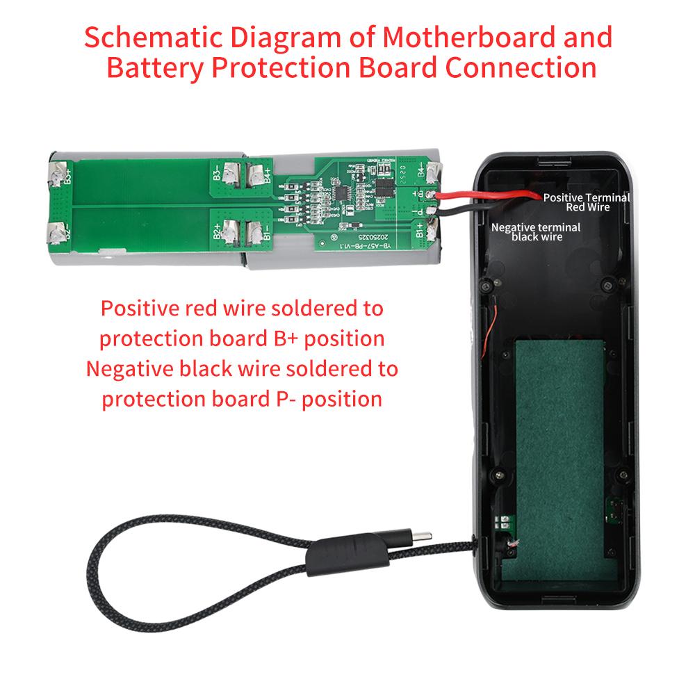 PD100W DIY Battery Charger Case Fast Charging for 4PCS 21700 Polymer 20000mA Battery Power Bank Box for Macbook Need Welding