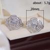 Cao Shi Elegant 3D Rose Flower Ear Cuffs - Versatile, Sweet, and Fairy-Inspired Earrings.
