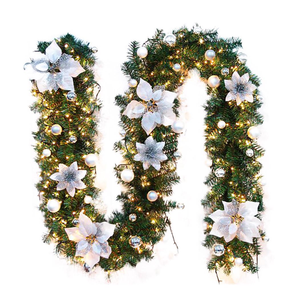  LED Tree Hanging Ornament Rattan Colorful Decoration For Christmas Party