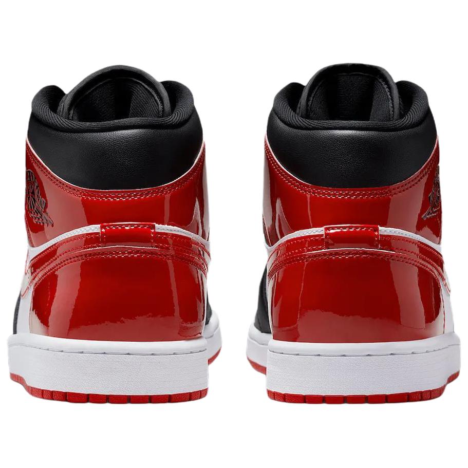 Air Jordan 1 Mid Patent Bred Toe Pánské tenisky Černá Varsity-Červená Bílá HV4091-006
