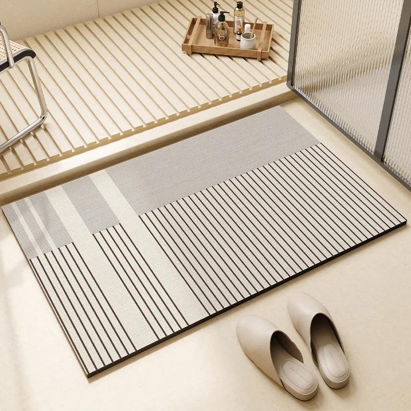 Minimalist Style Mat Bathroom Mat Rug Bath Mat Water Absorbent Non-Slip  Bath Mats Shower Room Mat Home Decor