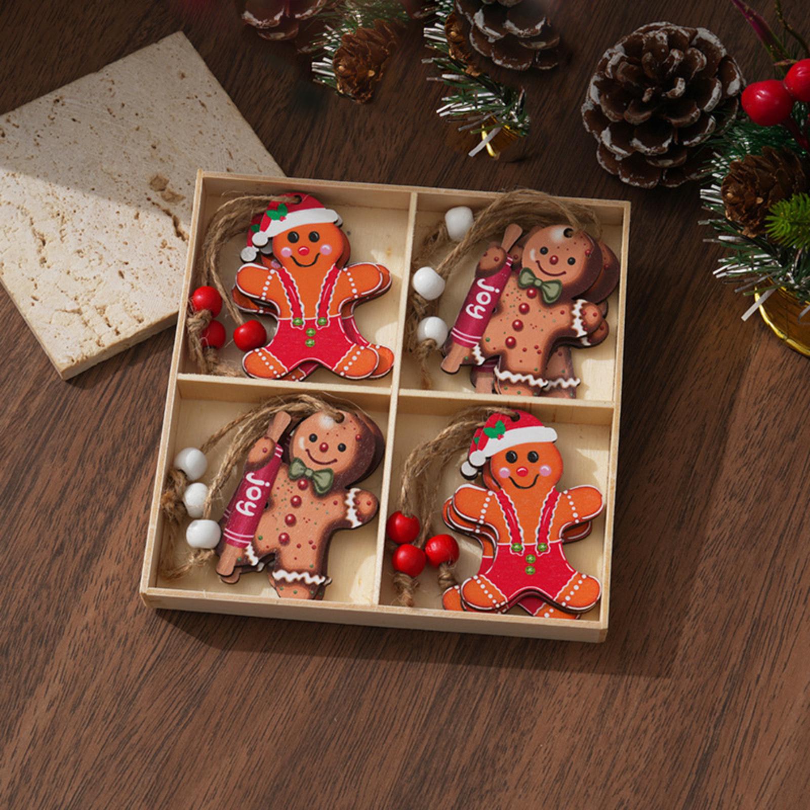 

Christmas Decorations: Colorful Wooden Figurines, Christmas Tree Accessories One Size