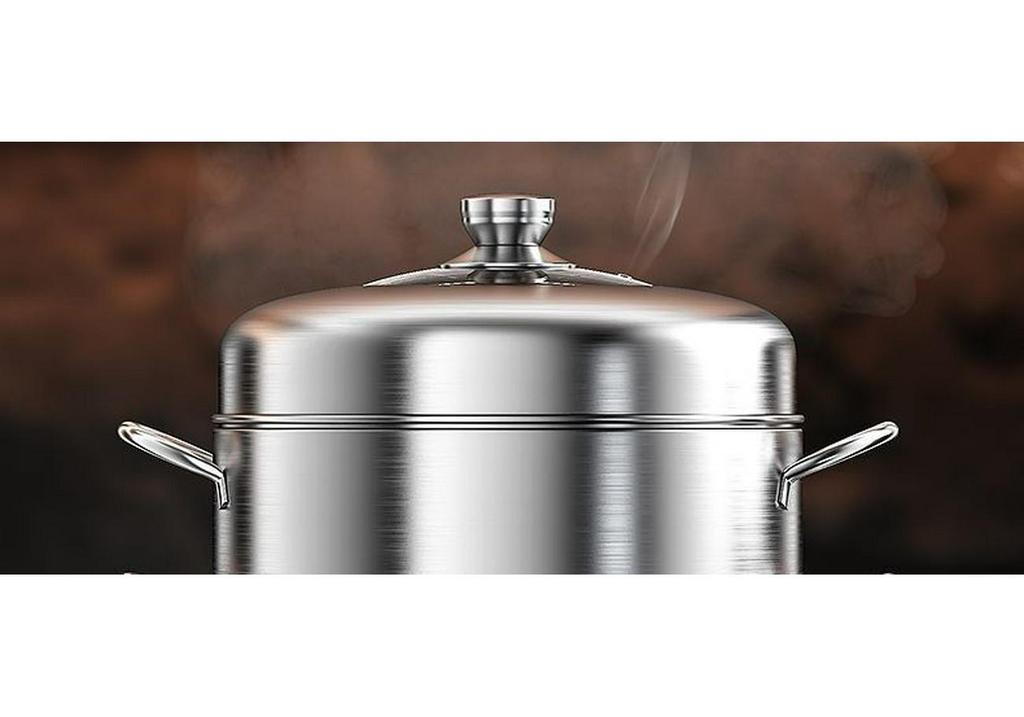 304 Stainless Steel Energy-Saving 4-Layer No-Flavor-Transfer Induction Steamer