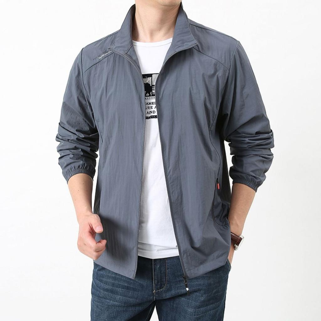 Men's Jacket Thin Breathable Stand-up Collar Coat Sun-protective Clothing Outdoor Sportswear Coat Sun-protective Clothing