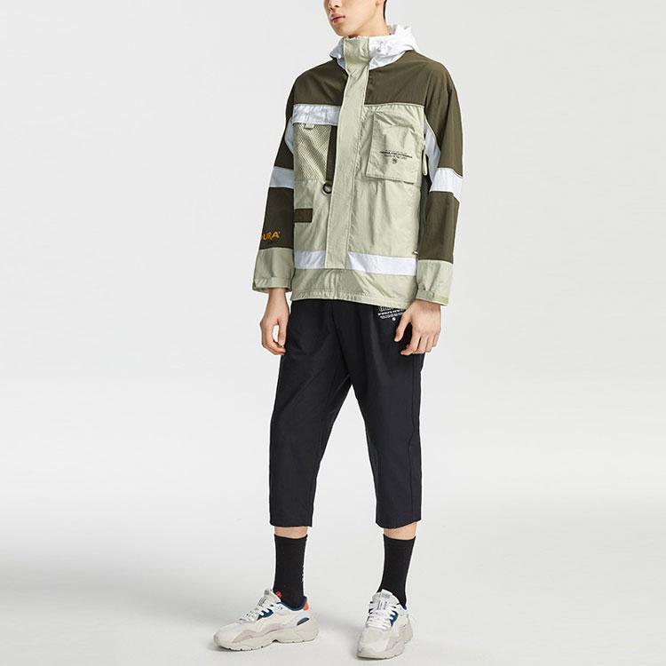 Li Ning Badfive Basketball Series Adjustable Waistband Loose Fit Nine-Point Pants Men Bottoms Black AKQR067-2