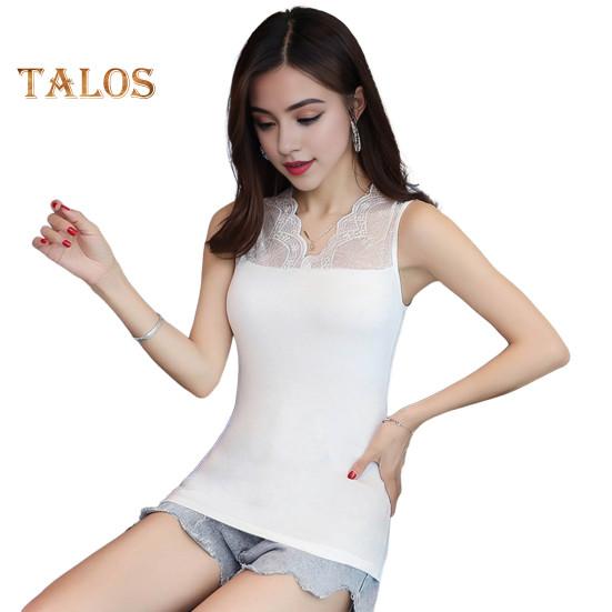 

Женский весенне-летний жилет с v-образным вырезом без рукавов, кружевной пуловер, топы, однотонные облегающие топы, уличная одежда XL белый