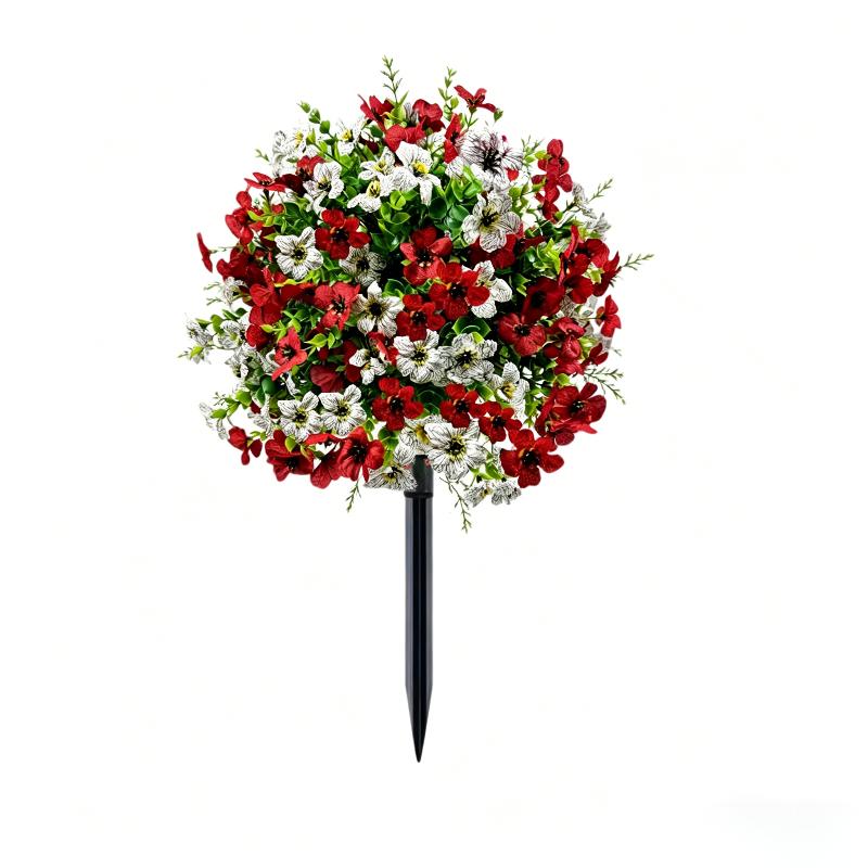 Künstliche Blume, Künstliche Petunien Mit Erdspieß, 18" Outdoor Kunstblumen Für Garten, Hof, Pflanzgefäß Und Veranda