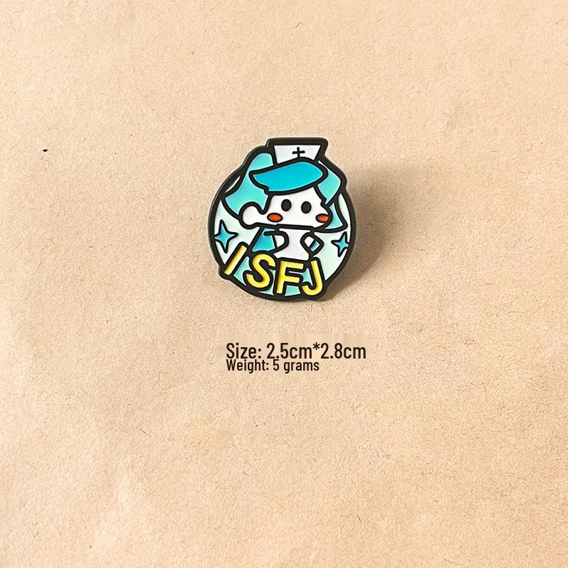 MBTI Personality Types Brooch: Metal Badge for Backpack Decoration