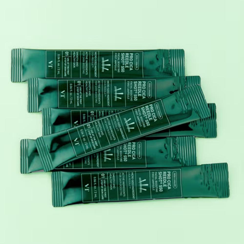 VT Reedle Shot Facial Boosting First Ampoule (Collagen S50, Pro Cica S50, Reedle Shot 100, 300) 2ml X 6ea (Reedle Shot 500) 2ml X 8ea