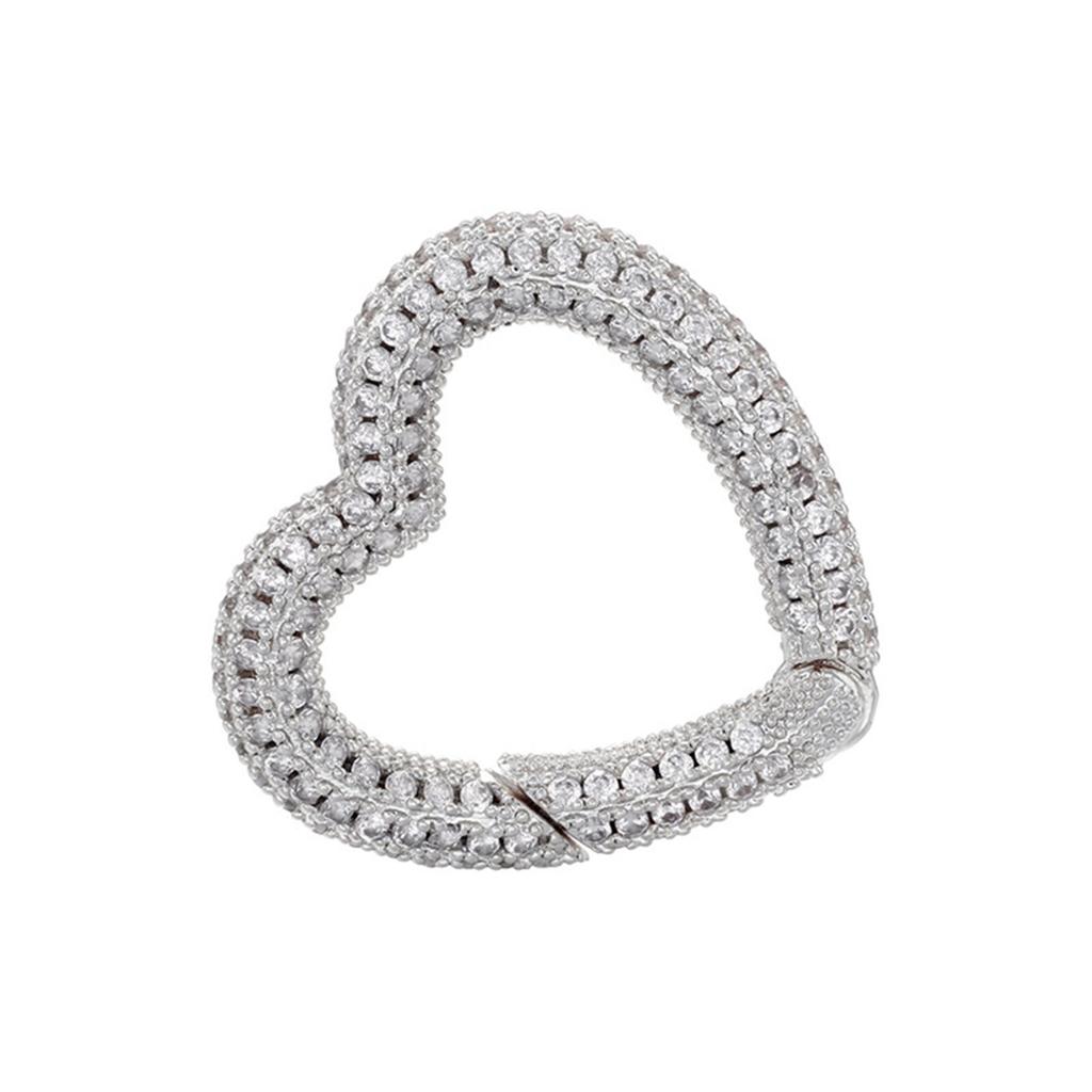 Vergoldetes/Versilbertes Messing Voll Strass Verschluss Haken Geometrischer Metallverbinder Handgefertigter Schmuckherstellungszubehör