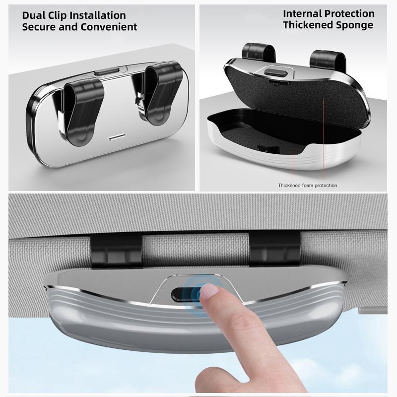 Jeep Car Visor Glasses Box Auto Sunglasses Storage Case For Jeep Grand Cherokee Wrangler JK Gladiator Compass Renegade Patriot