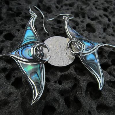 Pendientes Largos Huitan con Forma de Manta Raya de Personalidad para Mujer Pendientes de Pez Oceánico de Nuevo Diseño Fiesta de Baile Único Oreja