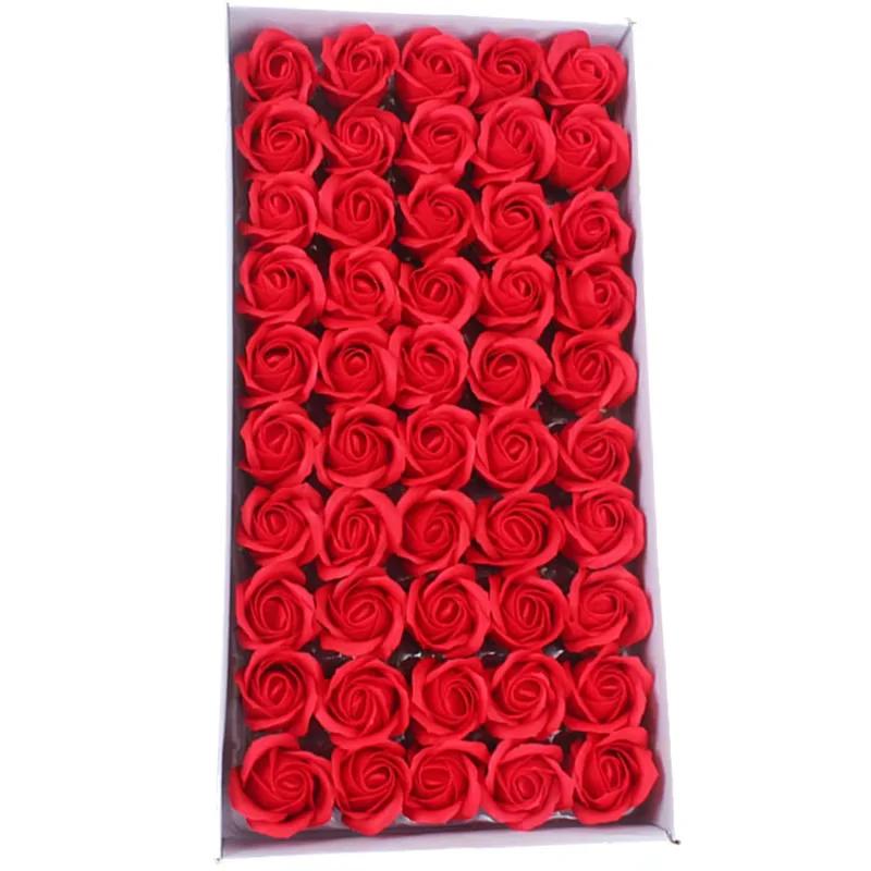 

50Pcs Artificial Soap Rose Flower Wedding 5cm Decoration Diy Holding Flowers Heads For Weddinng Party Christmas Valentines Other