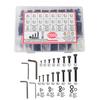 1600Piece Metric Screw Assortment M2 - M5, Grade 12.9 Alloy Steel Hex Bolts
