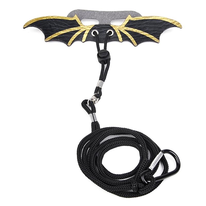 Adjustable Bearded Dragon Harness Set Lizard Leash with Wing 3pcs Vest for Reptiles Small Animals Halloween Costume