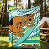 1 szt. Koc zewnętrzny Scooby Doo Lekki flanelowy, Miękki i ciepły, Do użytku przez cały rok na sofę